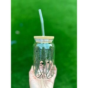 UV DTF 16 oz Self motivation Glass cup | birthday gift | Mother's Day |